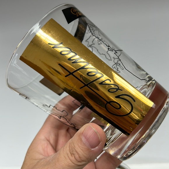 - Mid Century Modern “Gestetner Company “ promotional set of 4 rock glasses - Picture 8 of 16